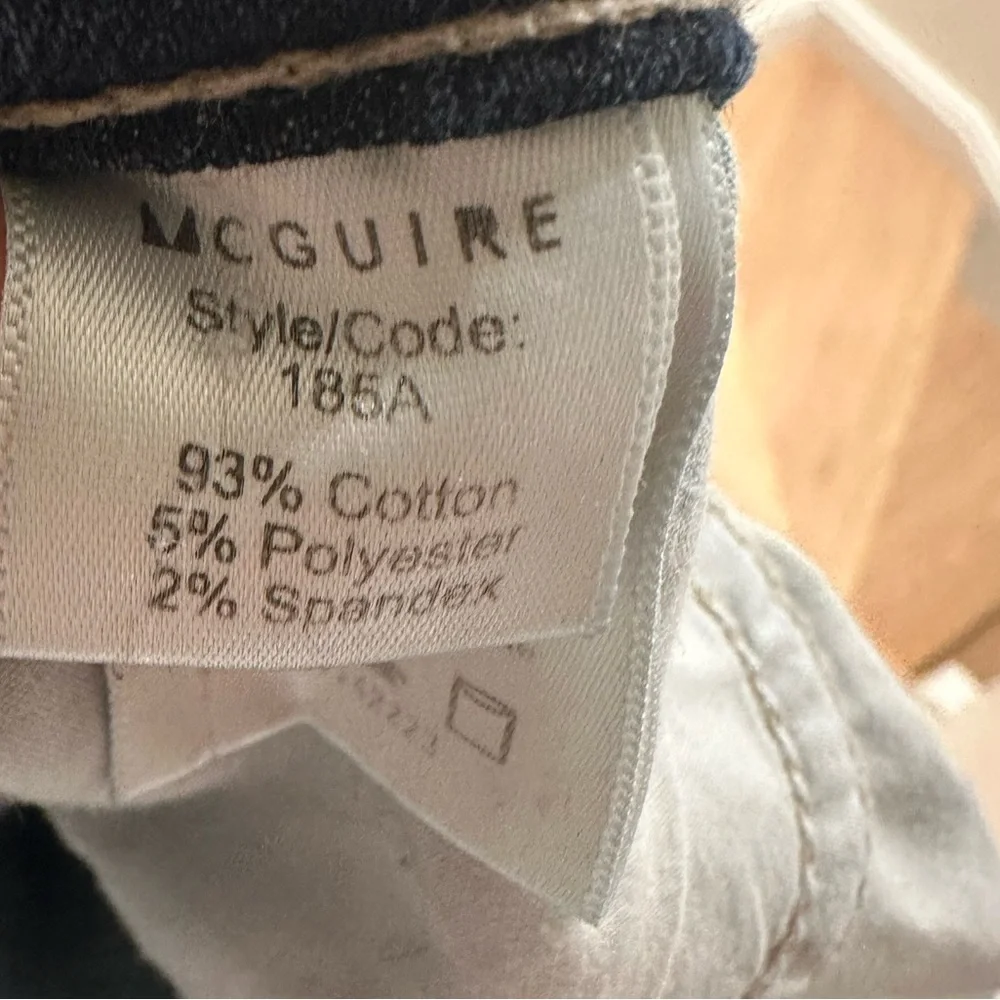 MCGUIRE DENIM | Two Tone | Raw Hem | Crop | Cropped Jeans | 27 | Style 185A - Picture 7 of 7